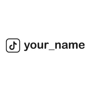 TikTok sticker voorbeeld.