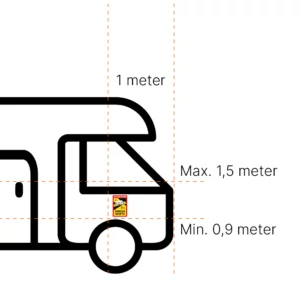 Plakinstructie angles morts stickers.