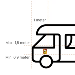 Plakinstructie angles morts stickers.