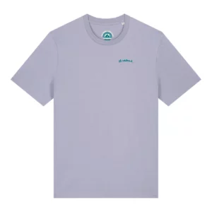 T-shirt-adventure mountains and sun voorzijde met een mooi strak borstlogo van een berg.